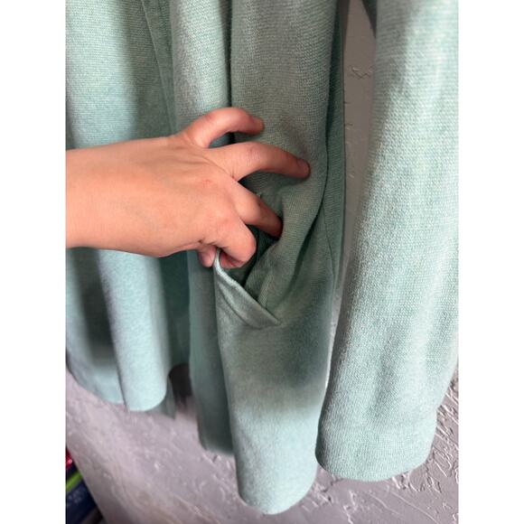 J crew vanessa open front sweater mint green cardigan womens medium pockets - Picture 2 of 8